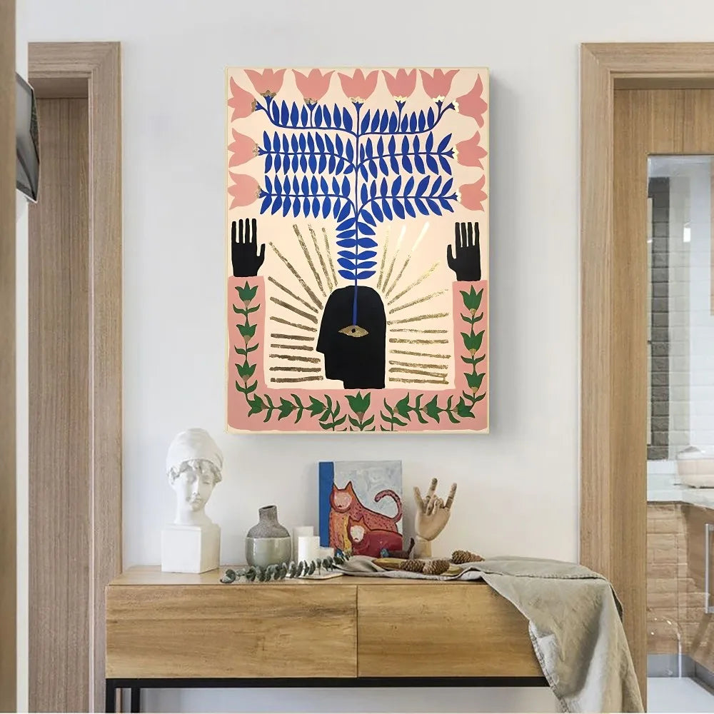 Ancient Egypt Abstract Anime Poster No Framed Kraft Club Bar Paper Vintage Poster Wall Art Painting Bedroom Study Stickers-HomeDecorDecals_com