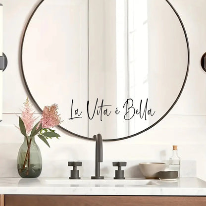 Warm Quote Mirror Decal | Home Decor removable peel and stick wall decal by HomeDecorDecals.