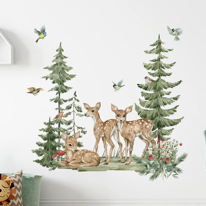Cartoon Forest Animals Wall Stickers For Décor-HomeDecorDecals_com