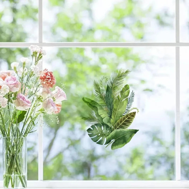 Tropical Fern Leaves Wall Decal | Home Decor displayed in room decor by HomeDecorDecals.