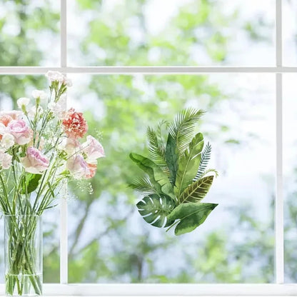 Tropical Fern Leaves Wall Decal | Home Decor displayed in room decor by HomeDecorDecals.