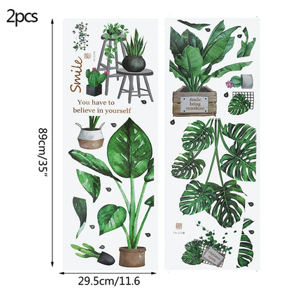 Tropical Leaves and Flowers Wall Decal | Home Decor home decor design by HomeDecorDecals.