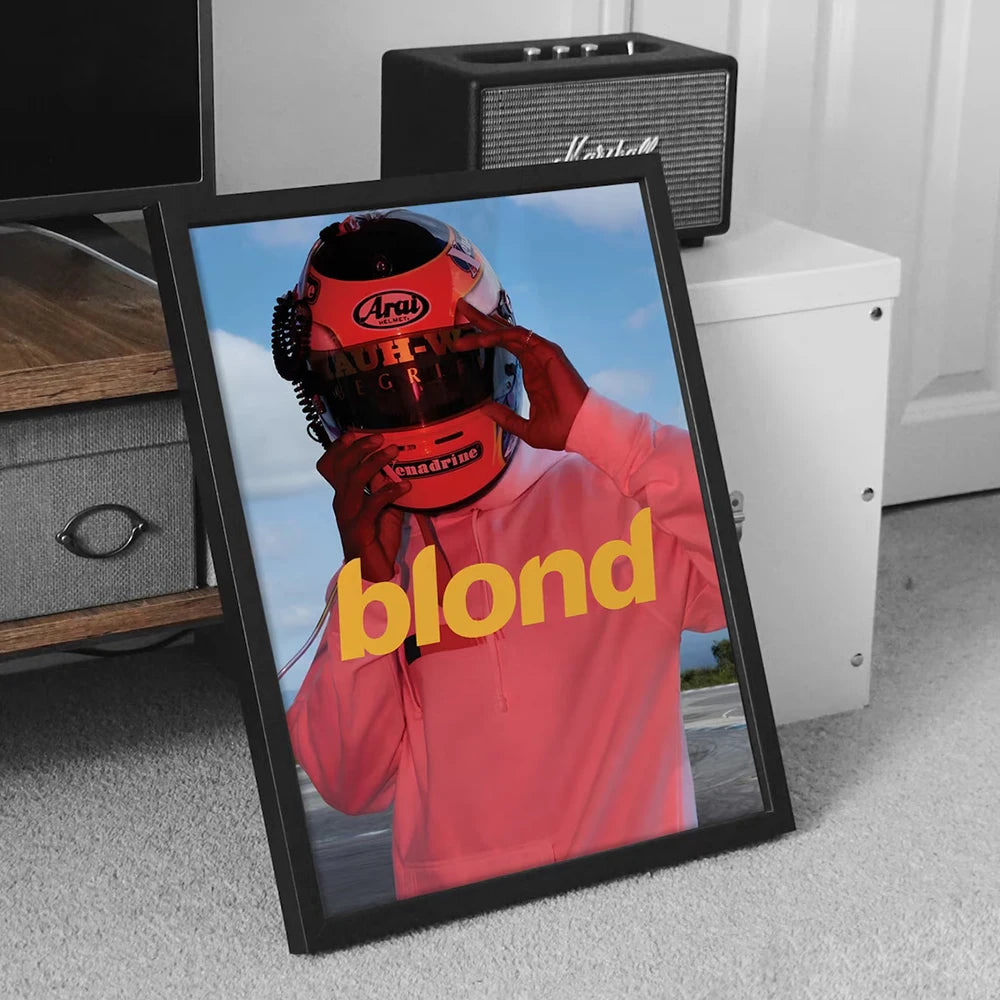 Modern Racing Blond Frank Ocean Cars Rap Hypebeast Fashion Wall Art Canvas Painting Posters For Living Room Home Decor-HomeDecorDecals_com