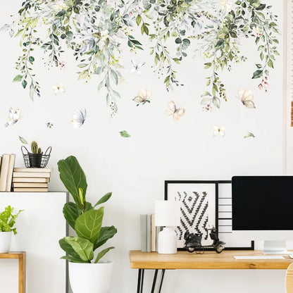 Branch and Butterflies Removable Wall Decal | Home Decor displayed in room decor by HomeDecorDecals.