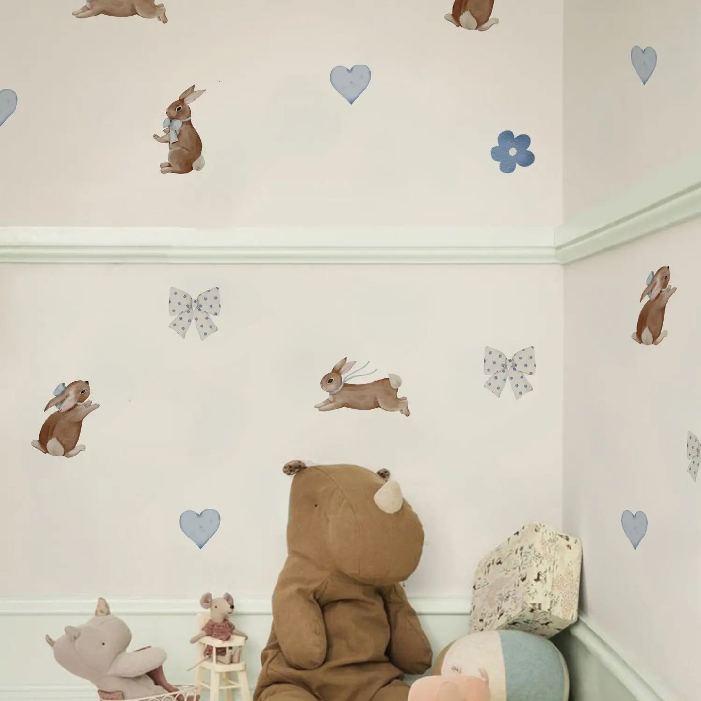 Close-up view of Liberty Bunny Wall Decal | Home Decor by HomeDecorDecals.