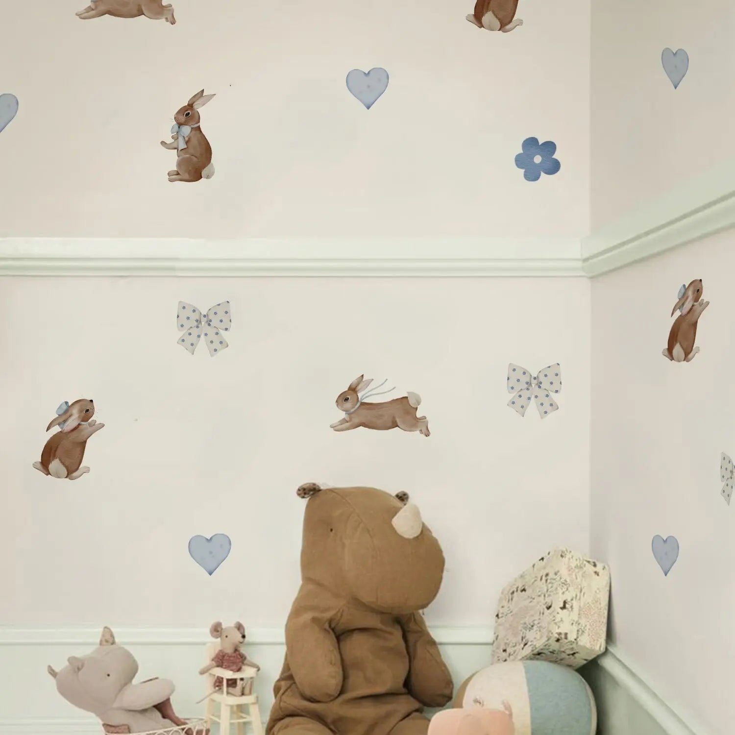 Close-up view of Liberty Bunny Wall Decal | Home Decor by HomeDecorDecals.