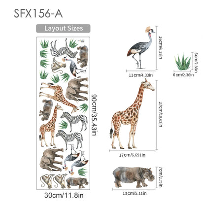 Cartoon Safari Animals Wall Decal | Room Decor home decor design by HomeDecorDecals.