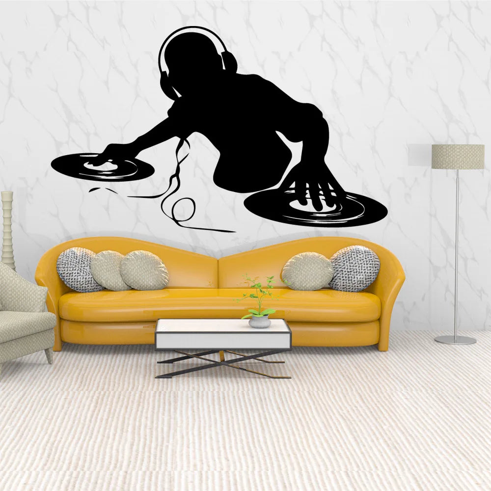 DJ Wall Decal | Gaming Room Decor decorative wall feature by HomeDecorDecals.