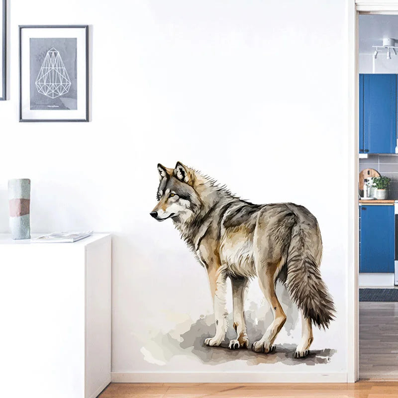 Close-up view of Realistic Wolf Wall Decal | Home Decor by HomeDecorDecals.
