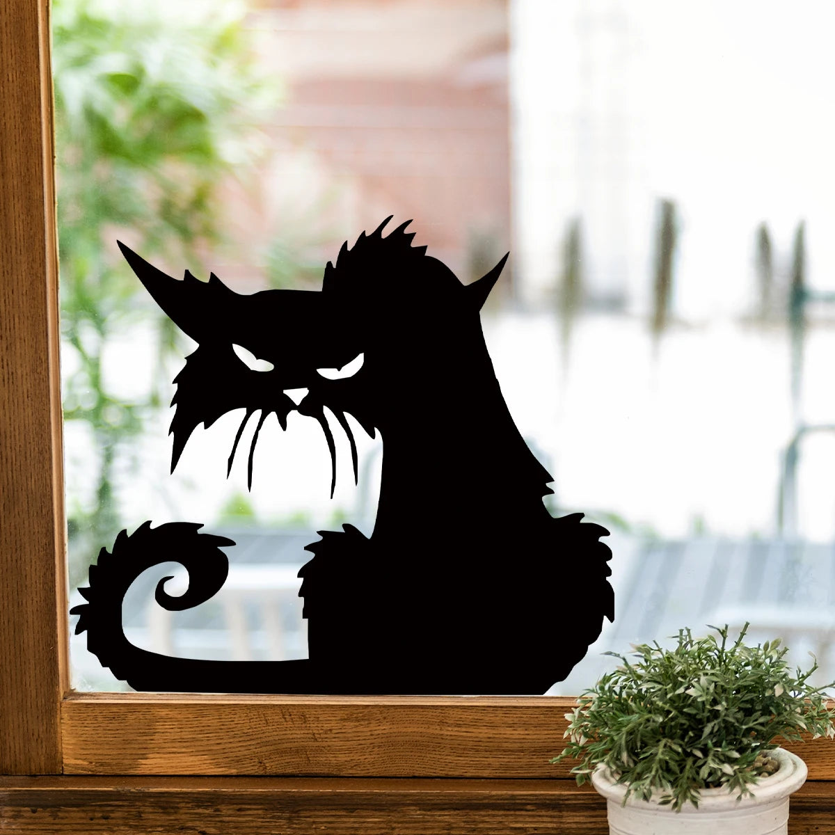 Black Cat Pattern Wall Decal | Home Decor removable peel and stick wall decal by HomeDecorDecals.