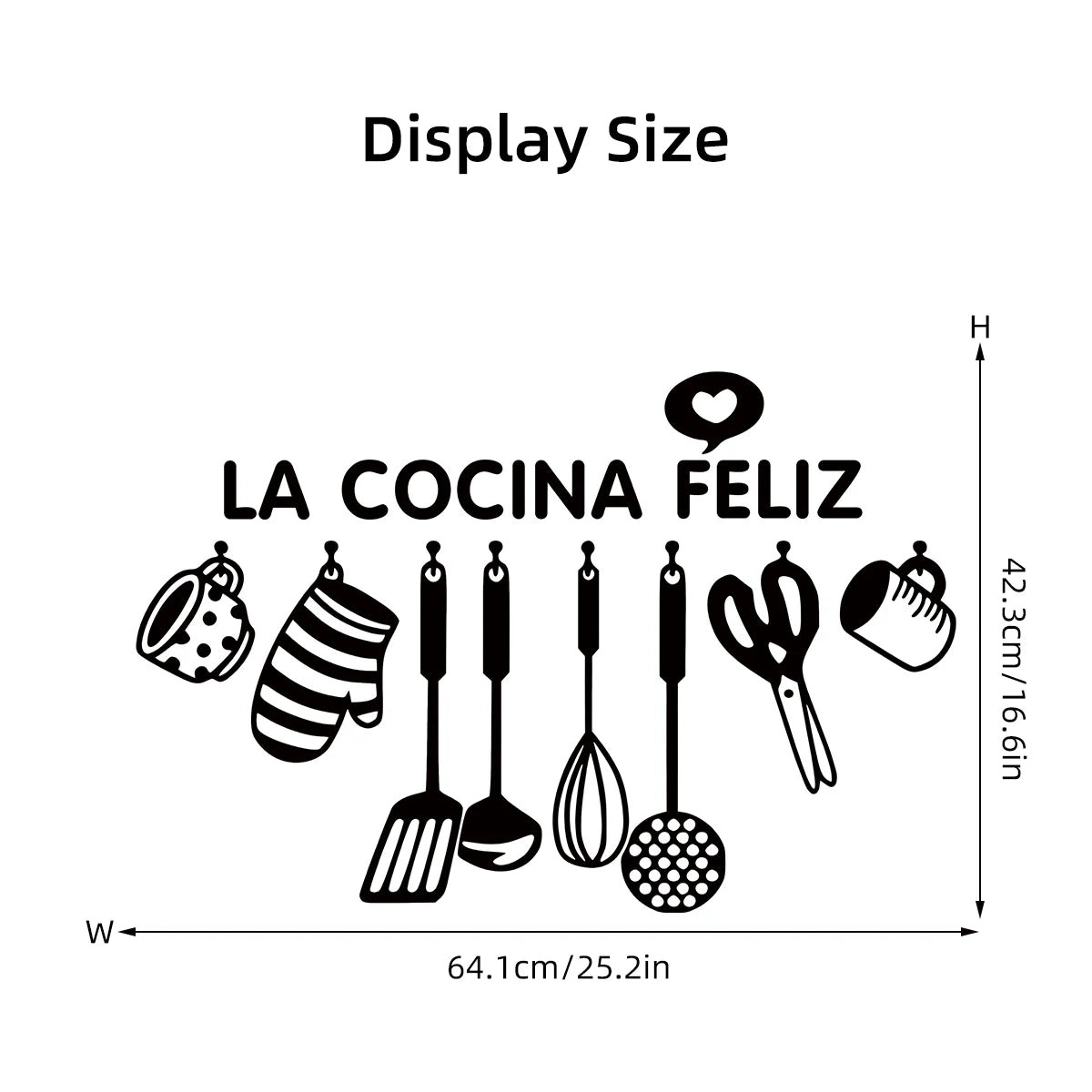 Black Kitchen Utensil Silhouette Wall Decal | Home Decor home decor design by HomeDecorDecals.
