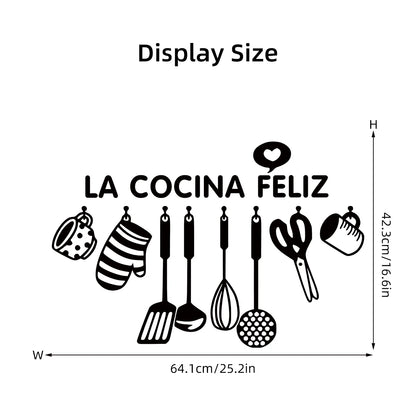 Black Kitchen Utensil Silhouette Wall Decal | Home Decor home decor design by HomeDecorDecals.