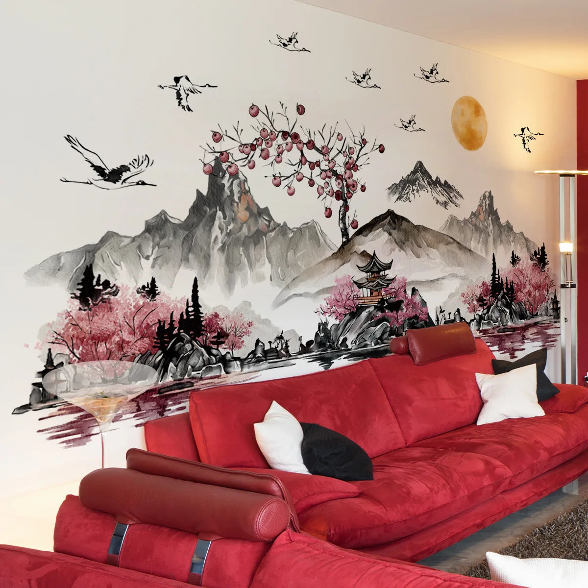 Creative Ink Style Landscape Painting Wall Decal | Home Decor by HomeDecorDecals.