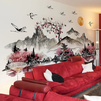 Creative Ink Style Landscape Painting Wall Decal | Home Decor by HomeDecorDecals.