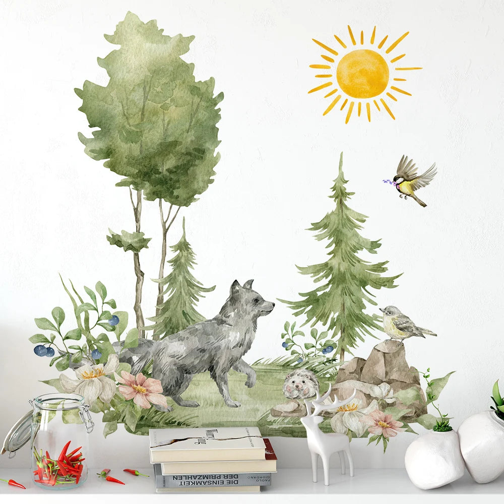 Cartoon Forest Animals Wall Stickers For Décor-HomeDecorDecals_com