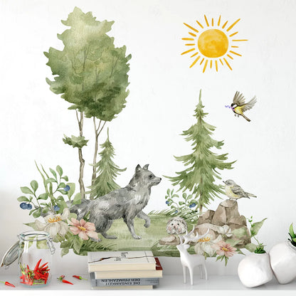 Cartoon Forest Animals Wall Stickers For Décor-HomeDecorDecals_com