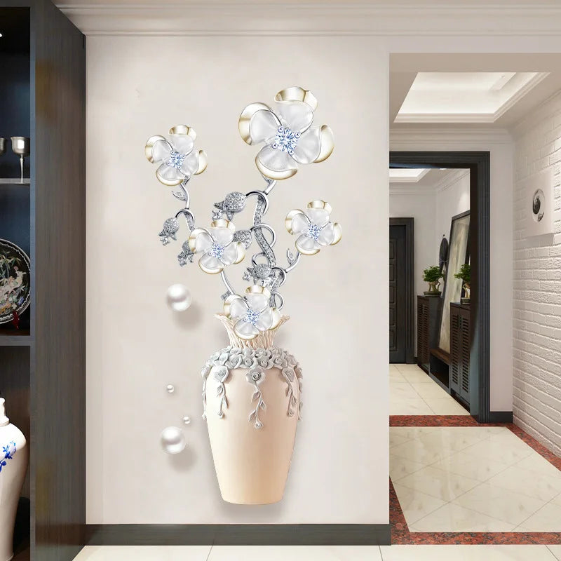 Close-up view of Elegant Four-Leaf Clover Wall Decal | Home Decor by HomeDecorDecals.