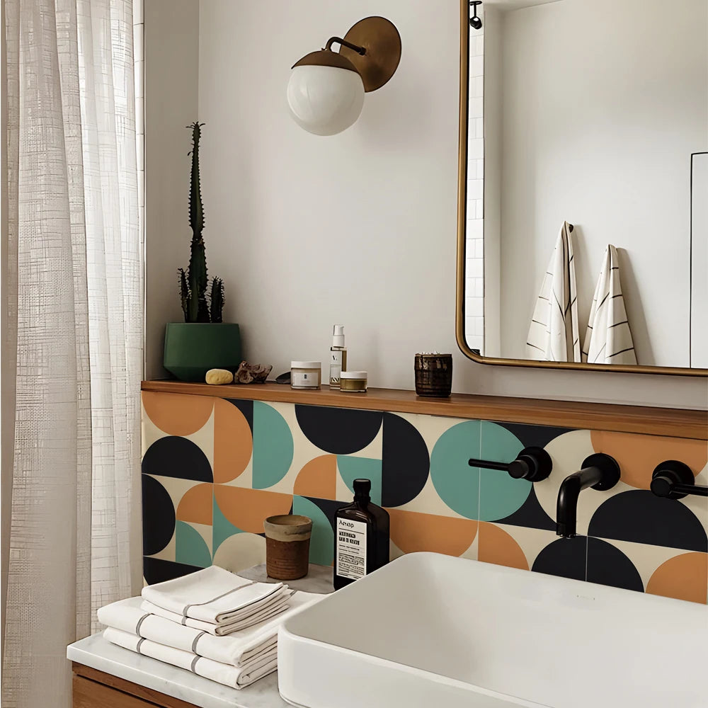 Geometric Arch Peel and Stick Kitchen Backsplash Tile Decal | Home Decor design details by HomeDecorDecals.