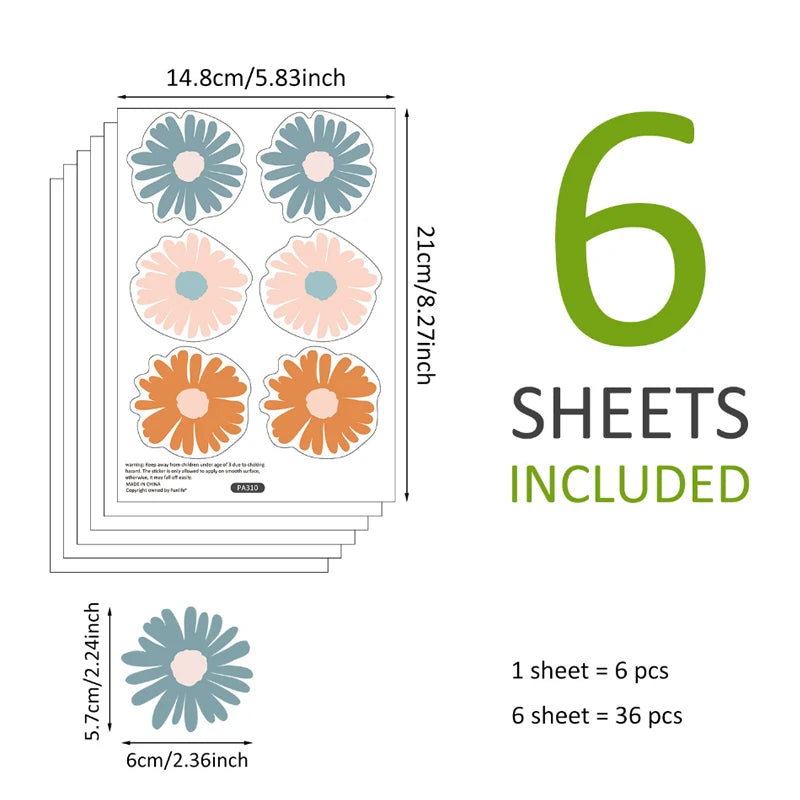 Waffle Daisy Flowers Wall Decal | Home Decor home decor design by HomeDecorDecals.