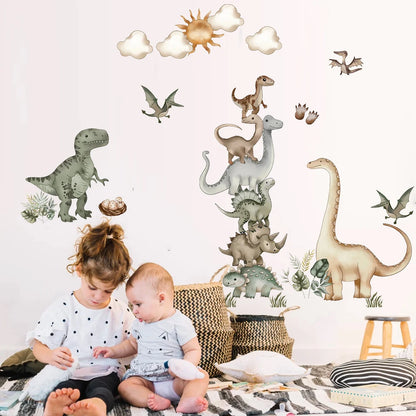 Dinosaur Park Wall Stickers Baby Room Bedroom Living Room Wall Stickers Art Wall Stickers Mural Paintings-HomeDecorDecals_com