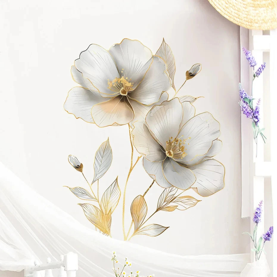 Close-up view of Flower Wall Decal | Home Decor by HomeDecorDecals.