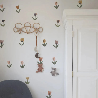 Waffle Tulip Flowers Wall Decal | Home Decor design details by HomeDecorDecals.