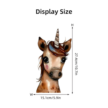 Brown Unicorn Wall Decal | Home Decor displayed in room decor by HomeDecorDecals.