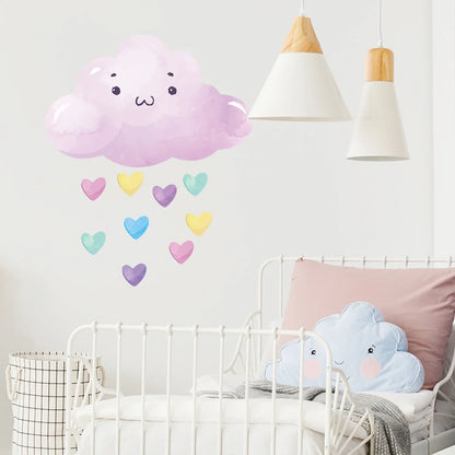Cartoon Cute Cloud Love Rainbow Wall Stickers Decoration for Bedroom Girls Gift Kids Room Wall Art Living Room Wall Decals DIY-HomeDecorDecals_com
