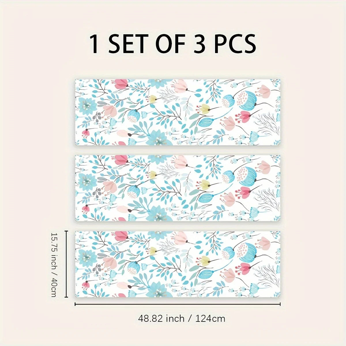 Additional view of Flowers Moisture-Proof Pattern Wall Decal | Home Decor by HomeDecorDecals.