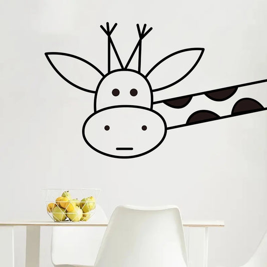 Funny Giraffe Wall Decal | Kids Room Decor removable peel and stick wall decal by HomeDecorDecals.