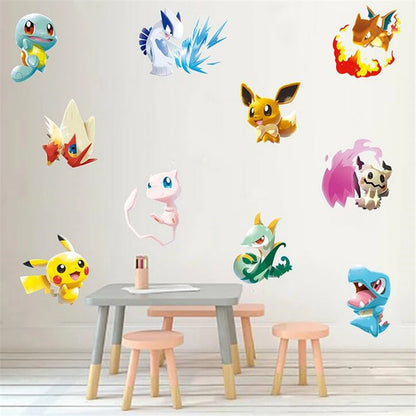 3D Cartoon Pikachu Wall Sticker for Kids Room Decor-HomeDecorDecals_com