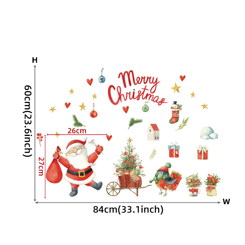 Christmas Red Santa Claus Flower Wall Decal | Home Decor home decor design by HomeDecorDecals.