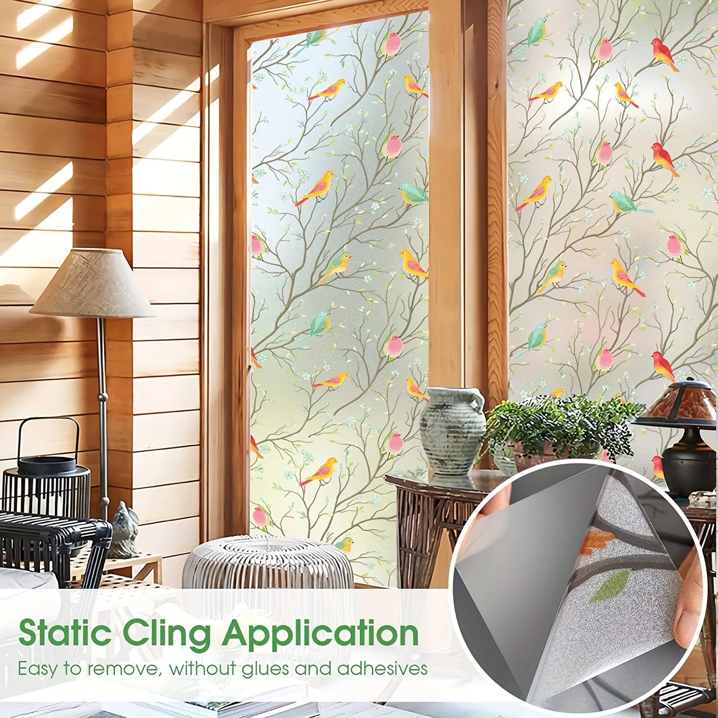 Cling Sun Blocking Window Film | Home Decor removable peel and stick wall decal by HomeDecorDecals.