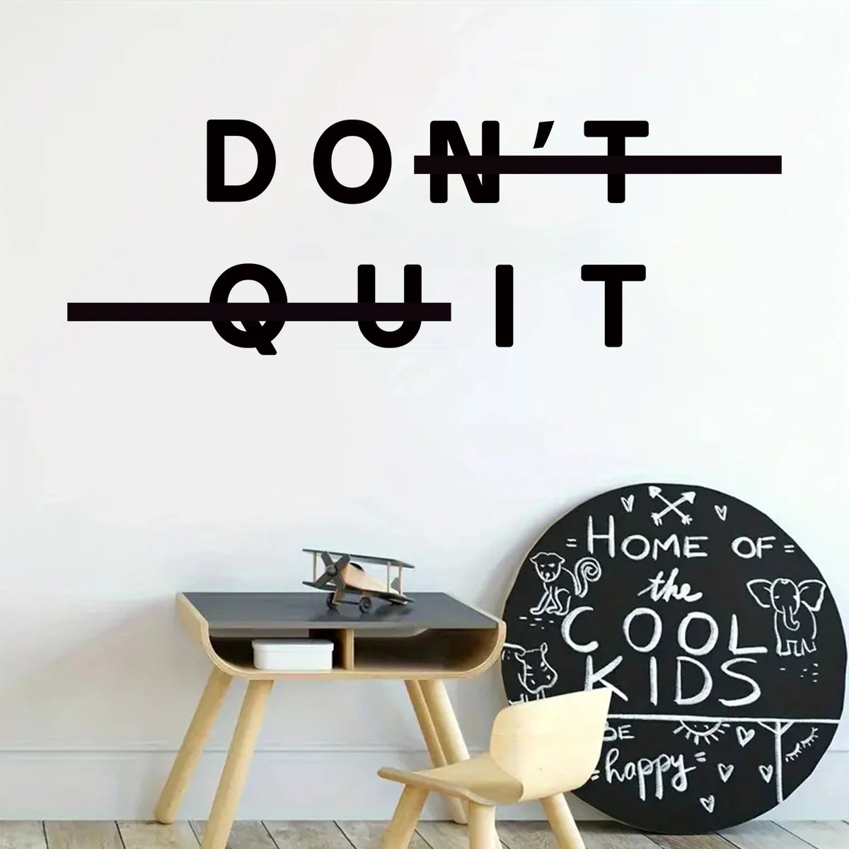 1pcs PVC Inspirational Quotes "do Ti" Text Wall Stickers for Study Room Decor Bedroom Decoration Gym Removable Wall Decals-HomeDecorDecals_com