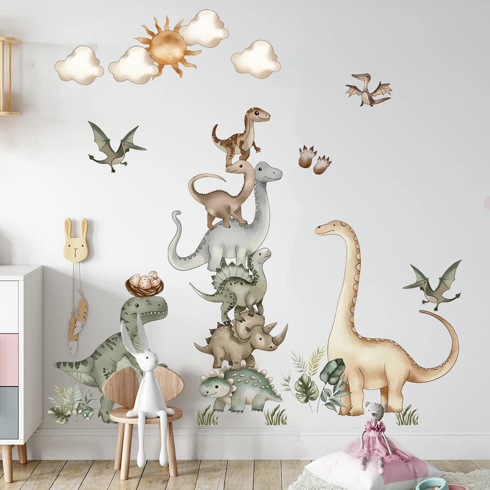 Dinosaur Park Wall Stickers Baby Room Bedroom Living Room Wall Stickers Art Wall Stickers Mural Paintings-HomeDecorDecals_com