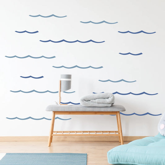 Cartoon Wavy Wall Decal | Room Decor removable peel and stick wall decal by HomeDecorDecals.