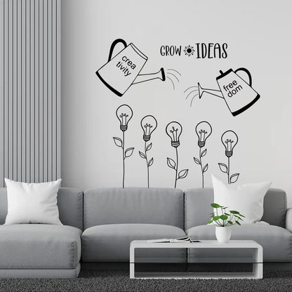 1pcs Watering Light Flower Pattern Wall Stickers for Kids Room Decoration Nursery Children Home Decor Bedroom Wall Decals-HomeDecorDecals_com
