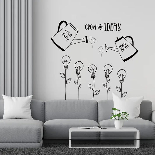 1pcs Watering Light Flower Pattern Wall Stickers for Kids Room Decoration Nursery Children Home Decor Bedroom Wall Decals-HomeDecorDecals_com