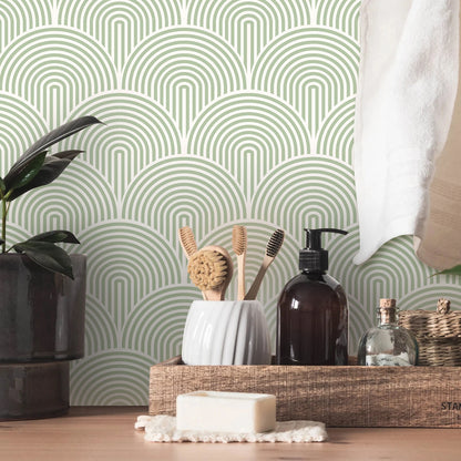 Lake Green Retro Waterproof Tile Decal | Home Decor by HomeDecorDecals.