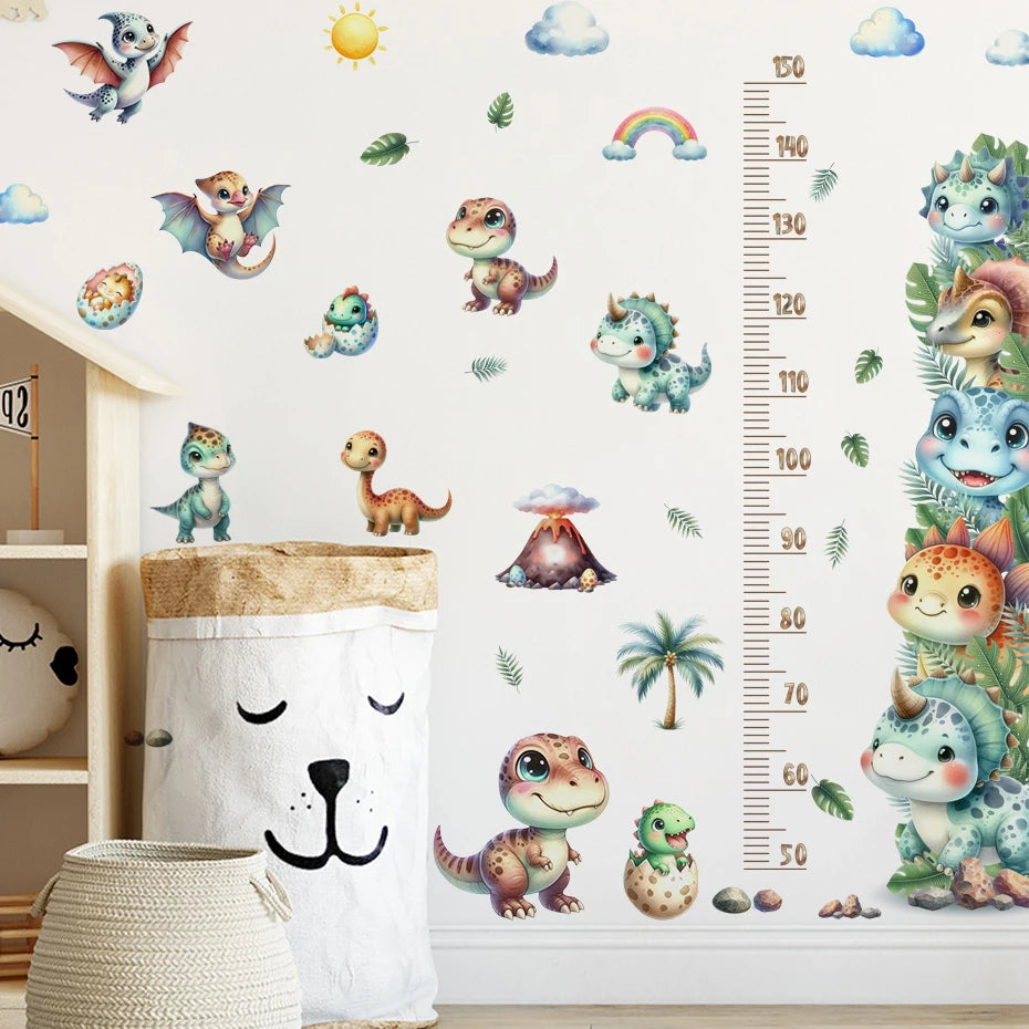 Cartoon Cute Dinosaur Wall Stickers for Children Room Boy Kids Room Living Room Nursery Background Decoration Wall Decals-HomeDecorDecals_com