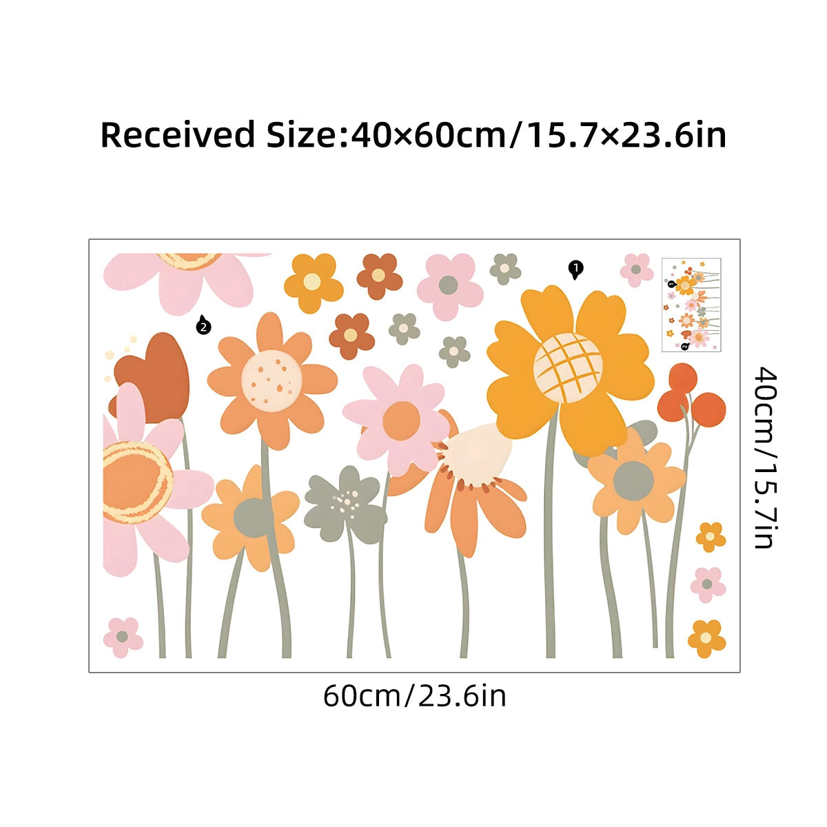 1pcs Cartoon Cute Flower Pattern PVC Removable Wall Stickers for Nursery Kids Room Decoration Wall Decals Home Decor Background-HomeDecorDecals_com