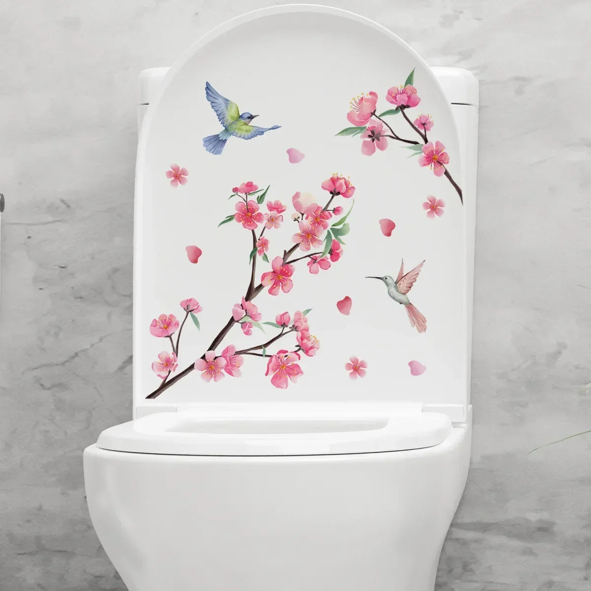 Plant Leaves Wall Sticker Toilet Sticker WC Self Adhesive Mural Beautify Flower Home Decoration Decals Refrigerator sticker-HomeDecorDecals_com