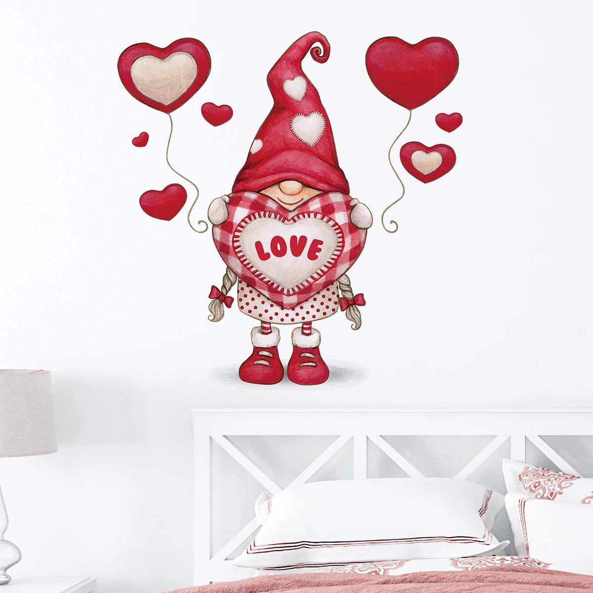 Cartoon Cute Love Elf Wall Sticker Kids Room Wall Art Windows Door Stickers for Bedroom Girls Boy Gift Home Decore Living Room-HomeDecorDecals_com