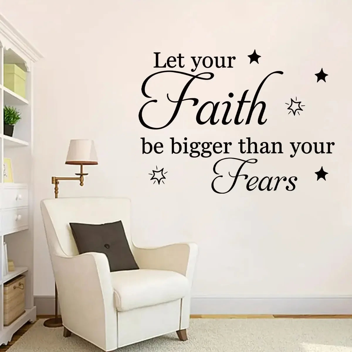 Close-up view of Inspirational Quotes Star Wall Decal | Home Decor by HomeDecorDecals.