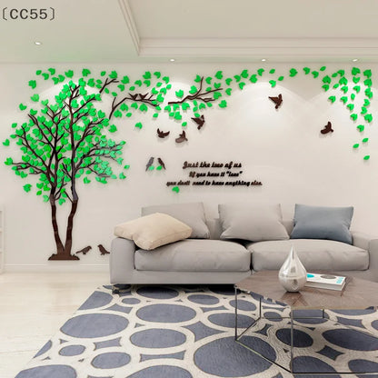 CC553D Acrylic Tree Wall Stickers Self-adhesive Background Wall Wall Decal Wall Stickers Home Decoration, Bedroom Wallpaper-HomeDecorDecals_com