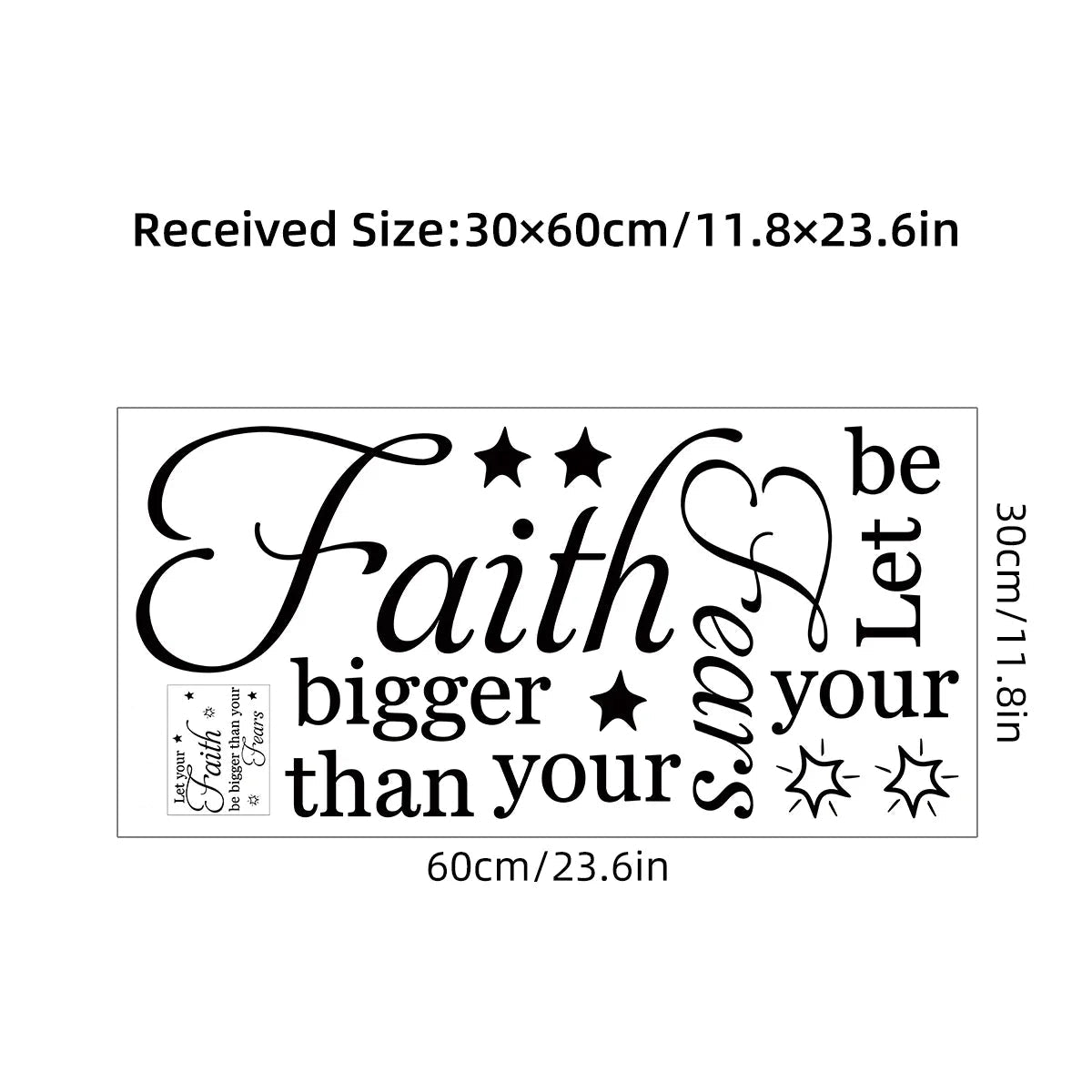 Additional view of Inspirational Quotes Star Wall Decal | Home Decor by HomeDecorDecals.