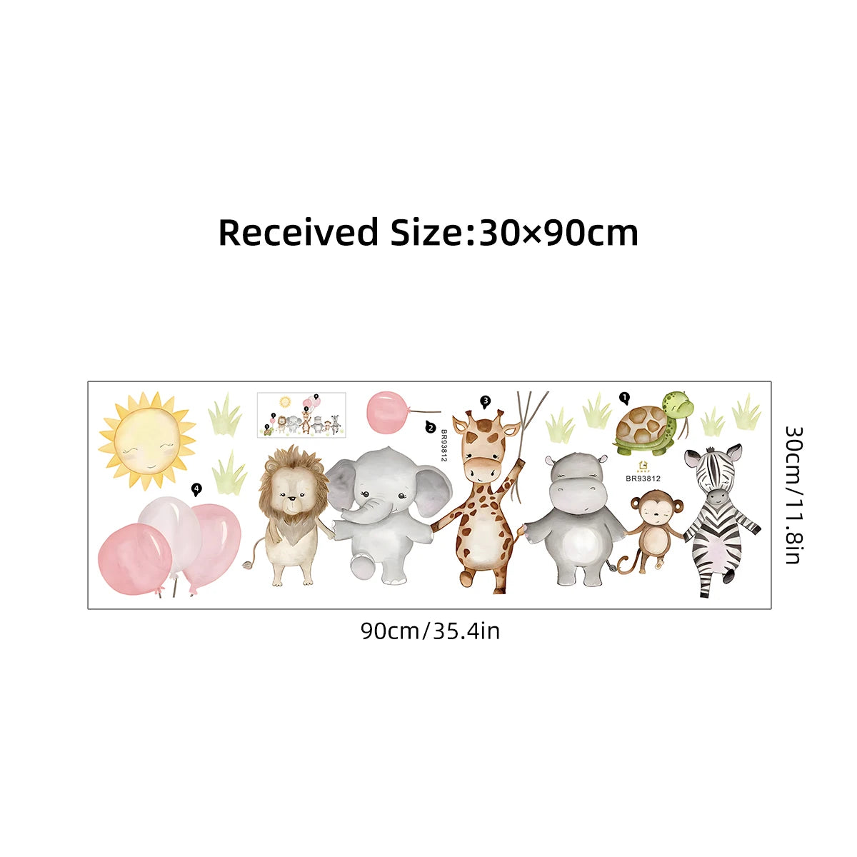 BRUP Cartoon Cute Animal Giraffe Wall Sticker Kids Room Girls Gift Boy Decoration for Bedroom Design Sweet Wallpaper Living Room-HomeDecorDecals_com