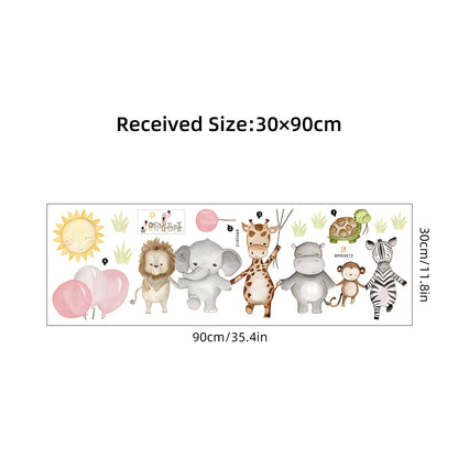 BRUP Cartoon Cute Animal Giraffe Wall Sticker Kids Room Girls Gift Boy Decoration for Bedroom Design Sweet Wallpaper Living Room-HomeDecorDecals_com