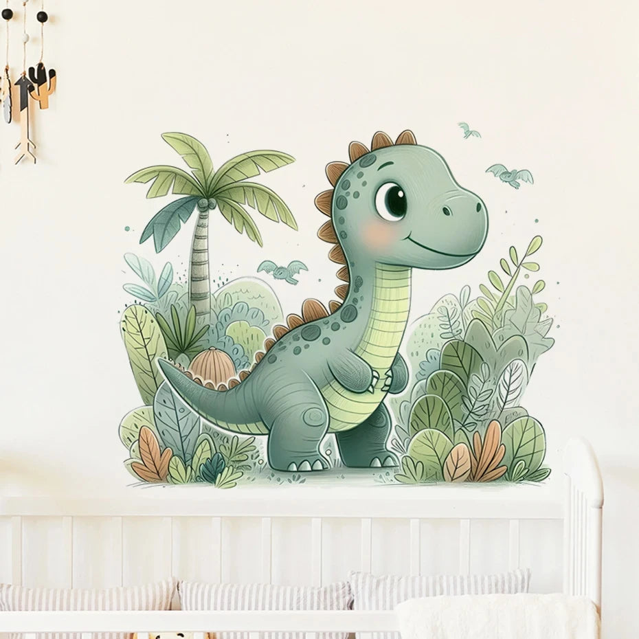 Cartoon Cute Dinosaur Wall Stickers for Children Room Boy Kids Room Living Room Nursery Background Decoration Wall Decals-HomeDecorDecals_com