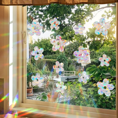 29 Stylels Rainbow Maker Sun Catcher Wall Stickers Cat Bird Star Mushroom Moon Sun DIY Window Glass Electrostatic Prisms Sticker-HomeDecorDecals_com